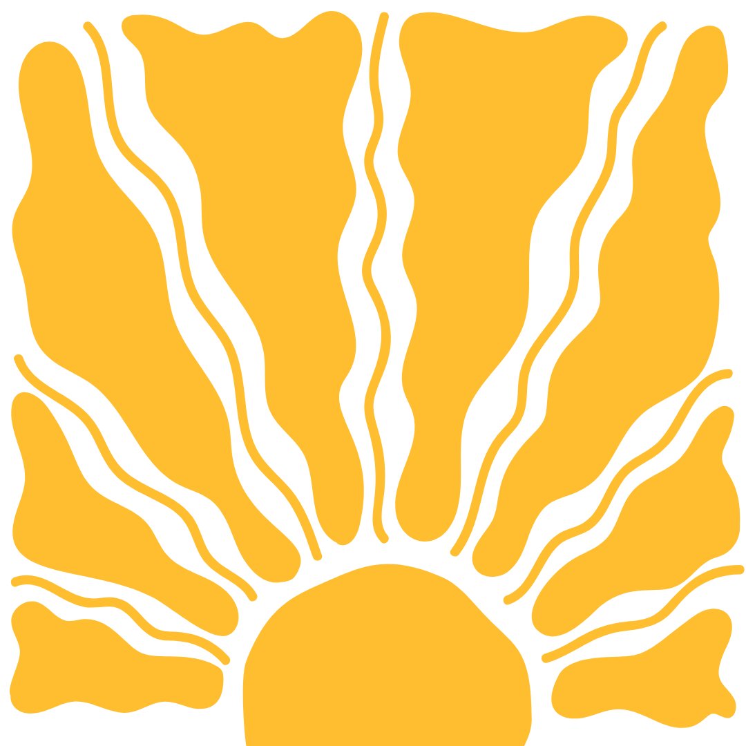 Sun Abstract illustration of a bright orange sunburst.